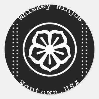 Redonda Whiskey Ninjas Karate Kid Pegatina