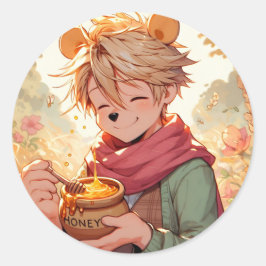 Redonda Winnie, el Pegatina de Pooh Anime Guy V11