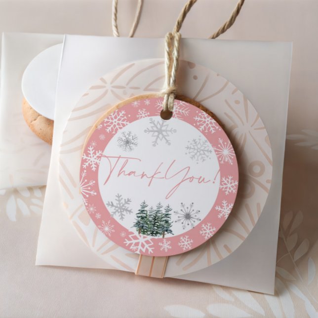 Redonda Winter Rubor Gracias Pegatina (Subido por el creador)