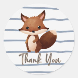 Redonda Woodland/Squirrel Gracias Pegatina