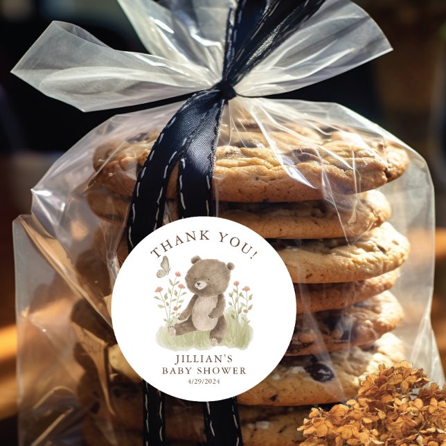 Redonda Woodland Wonder Bear Classic Round Pegatina (Subido por el creador)