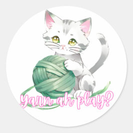 Redonda Yarn ah play pegatina