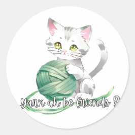 Redonda Yarn ah play pegatina