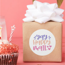 Yay Happy Mail - Pegatina para pequeñas empresas