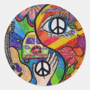 Redonda Yin Yang pegatina