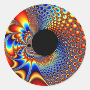 Redonda YinYang BigBang - Pegatina fractal