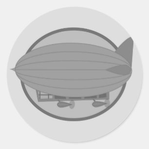 Redonda Zeppelin Pegatina