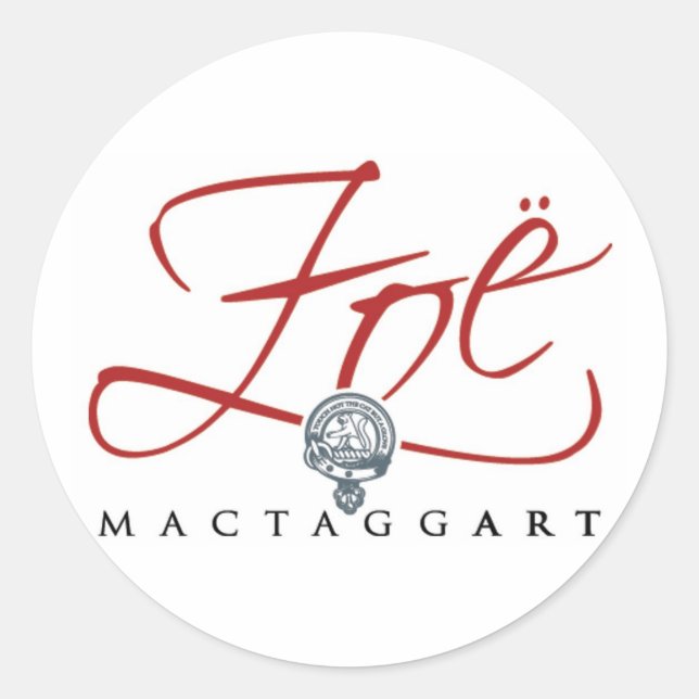 Redonda Zoë MacTaggart Pegatina (Anverso)