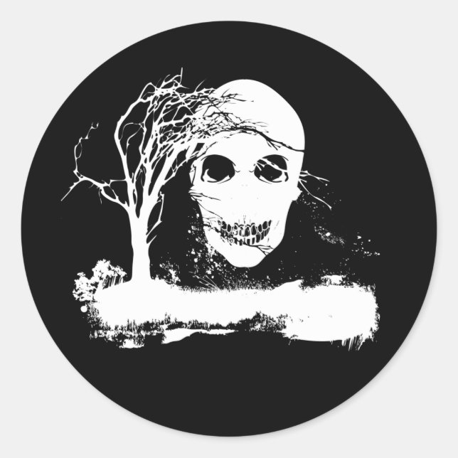 Redonda Zombie - pegatina (Anverso)