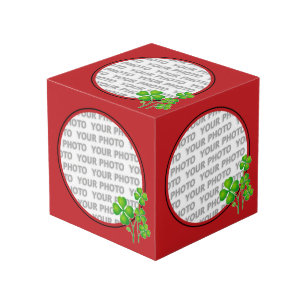 Redondear en rojo marco cuadrado / trébol + tu fot