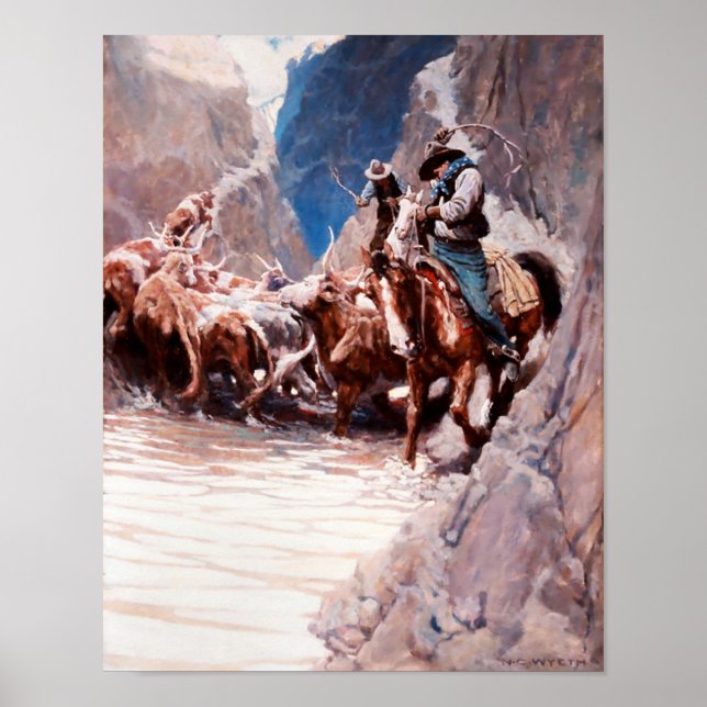 Redondeo del arte occidental por NC Wyeth (Frente)