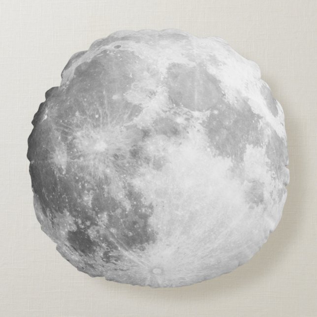 Redondo Aquí Viene La Luna Llena / Cojín decorativo Redond (Anverso)