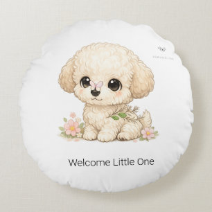 Redondo Bienvenida pequeña chibi juguete poodle cojín redo