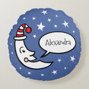 Redondo Cara de la luna personalizado y cojín del Cojín de