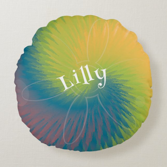 Redondo Cerca del Cojín decorativo de la ronda de tintes (Anverso)