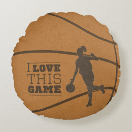 Redondo Chica de baloncesto Juego Cojín decorativo de Rond