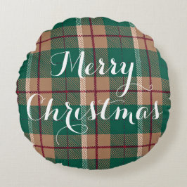 Redondo Cojín Clásico a Cuadros 