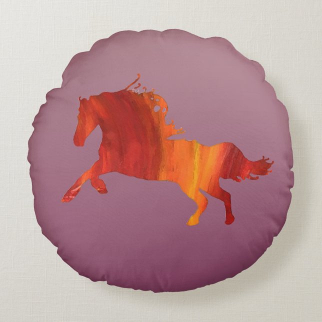 Redondo Cojín con acento de caballo (Anverso)
