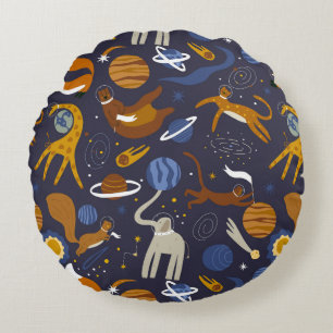 Redondo Cojín de la colección Animals Outer Space