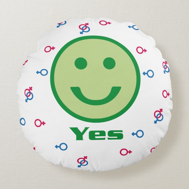 Redondo Cojín decorativo (Anverso)