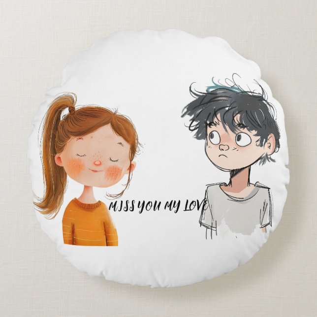 Redondo Cojín decorativo (Anverso)