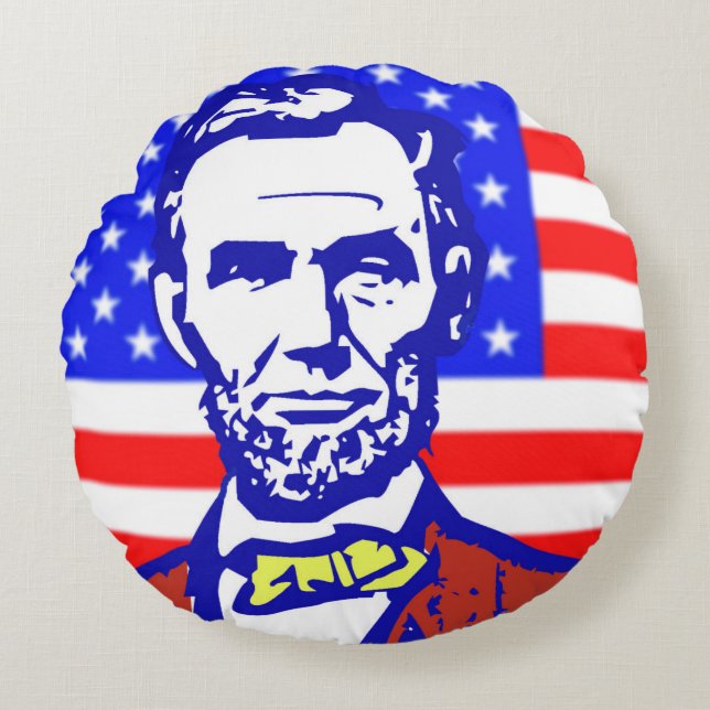 REDONDO COJÍN DECORATIVO ABE LINCOLN 3 (Anverso)
