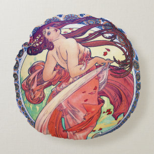 Redondo Cojín decorativo Alphonse Mucha