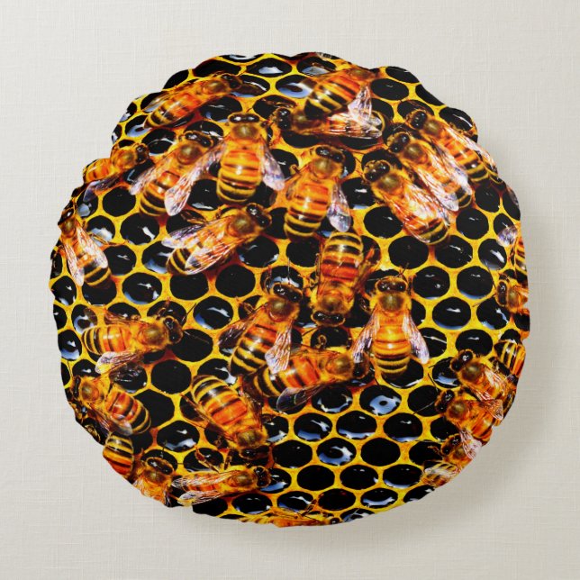 REDONDO COJÍN DECORATIVO BEES (Anverso)
