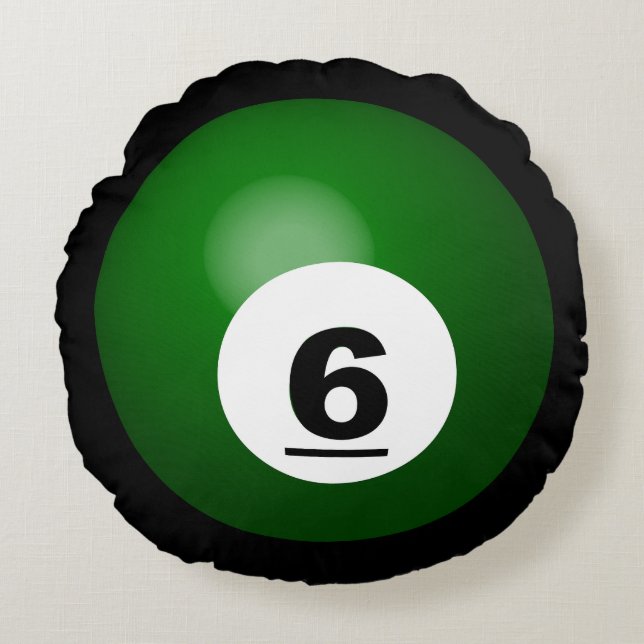 Redondo Cojín decorativo Billiard Balls (Anverso)