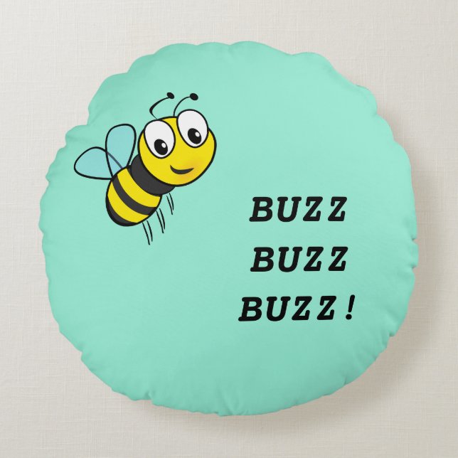 Redondo Cojín decorativo Bumble Bee (Anverso)