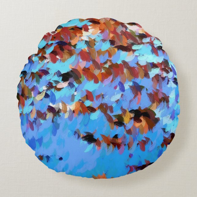 Redondo Cojín decorativo DE AGUA RÍO (Anverso)