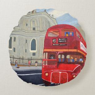 Redondo Cojín decorativo de autobuses de Londres