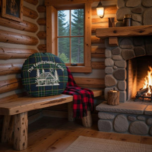 Redondo Cojín decorativo de cabinas personalizado