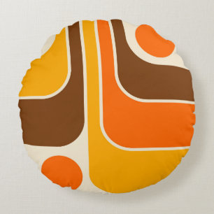 Redondo Cojín decorativo de diseño geométrico retro