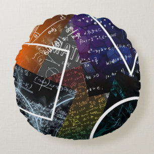 Redondo Cojín decorativo de fórmula matemática