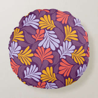 Redondo Cojín decorativo de hoja retro redonda