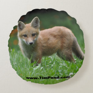 Redondo Cojín decorativo de los campos del desierto de la