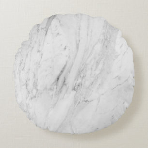 Redondo Cojín decorativo de mármol blanco