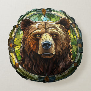 Redondo Cojín decorativo de oso