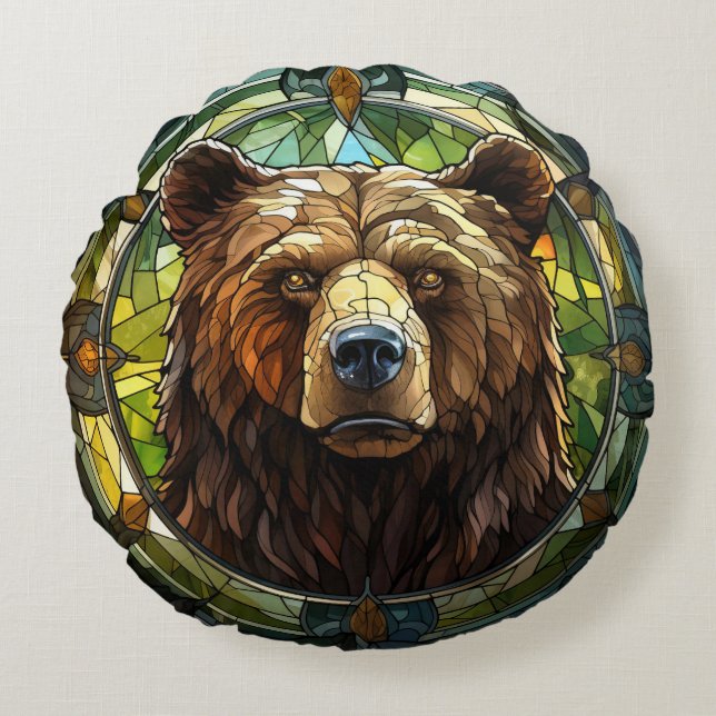 Redondo Cojín decorativo de oso (Anverso)
