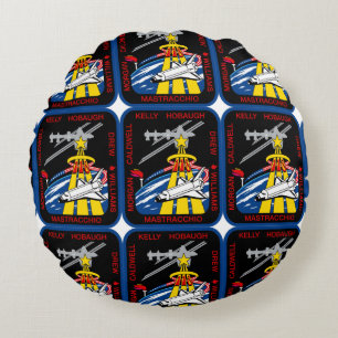 Redondo Cojín decorativo de parche de misión STS-118