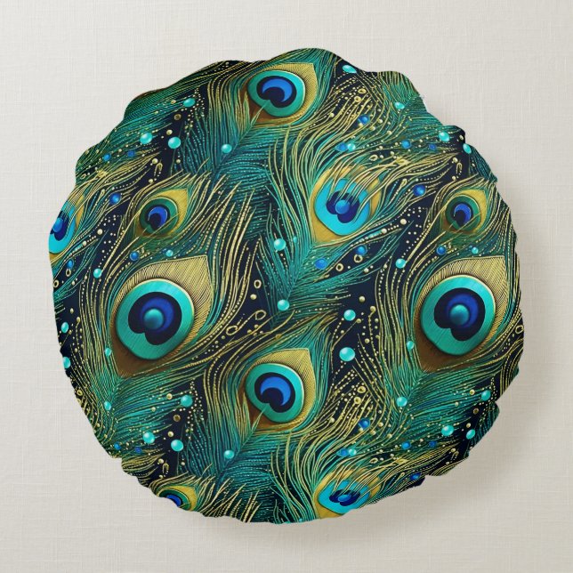 Redondo Cojín decorativo de pasión pasiva (Reverso)