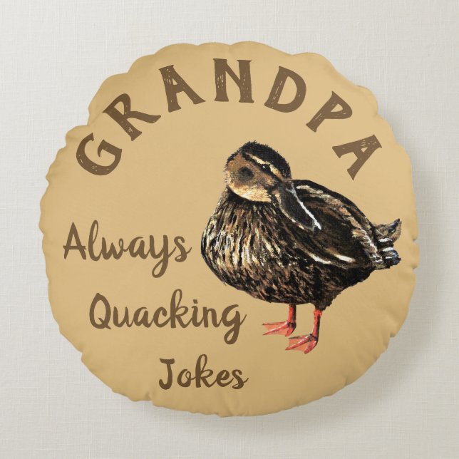 Redondo Cojín decorativo de pato (Anverso)