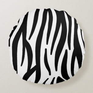 Redondo Cojín Decorativo de Patrón Animal con Remolino Abs