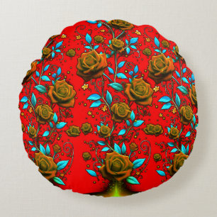 Redondo Cojín decorativo de redondeo de diseño digital 3D