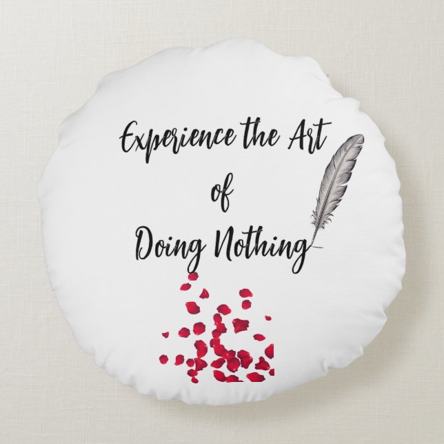 Redondo Cojín decorativo de redondeo de tiempo de relajaci (Reverso)