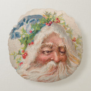 Redondo Cojín decorativo de Ronda de Santa Claus del Viejo