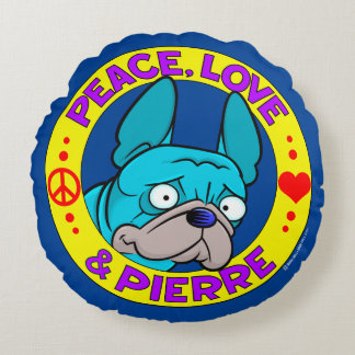 Redondo Cojín decorativo del logotipo Pierre