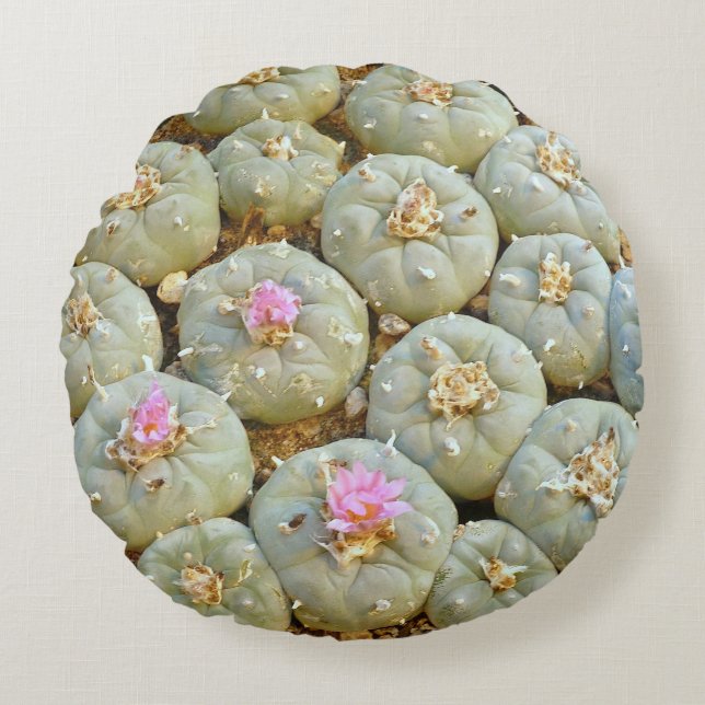 Redondo Cojín decorativo del Peyote (Anverso)