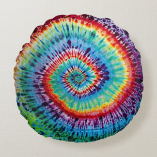 Redondo Cojín decorativo espiral arcoiris
